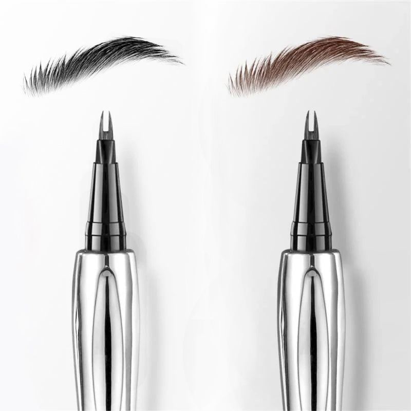 Ergonomic design of the women's micro-fork tip liquid eyebrow pencil for comfortable and precise application.