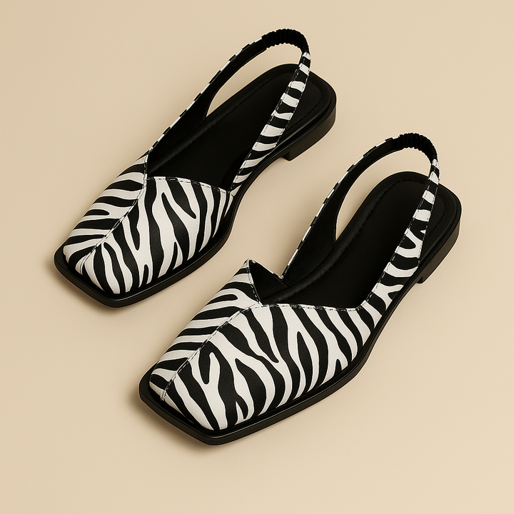 Elegant vegan leather women's flats, square toe slip-on for everyday comfort.