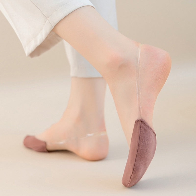 No-show toe topper slingback socks for women, offering discreet protection for toes
