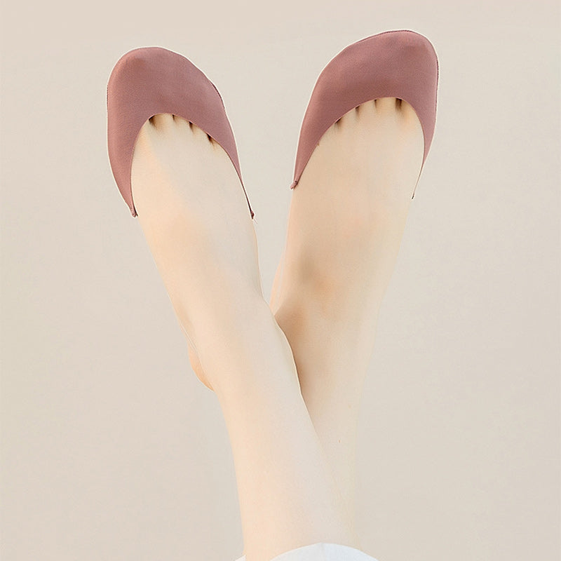 Women's no-show toe toppers with a comfortable elastic slingback strap for support