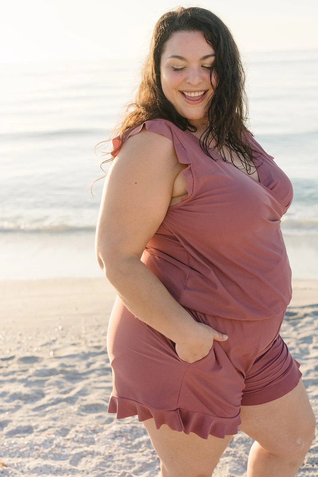 Elegant women's one-piece swimsuit with built-in bra for ultimate support, a chic summer look & flattering fit.
