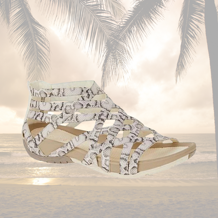 Orthopedic women's sandals with arch support, ideal for comfortable daily walking.