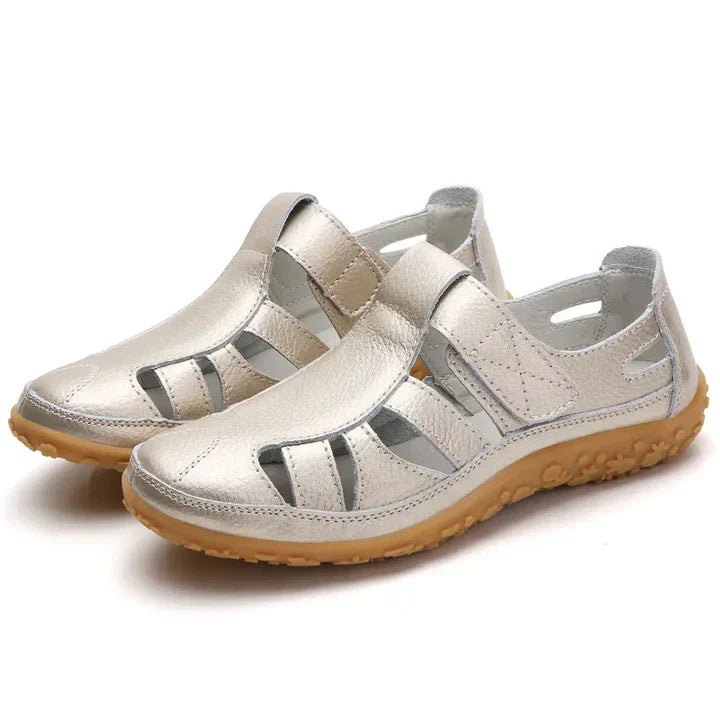 Orthopedic women's sandals, anti-slip, providing arch support & foot pain relief for all-day comfort.