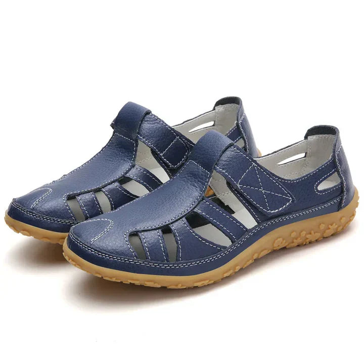 Open-toe women's summer orthopedic sandals, anti-slip with arch support & adjustable straps.