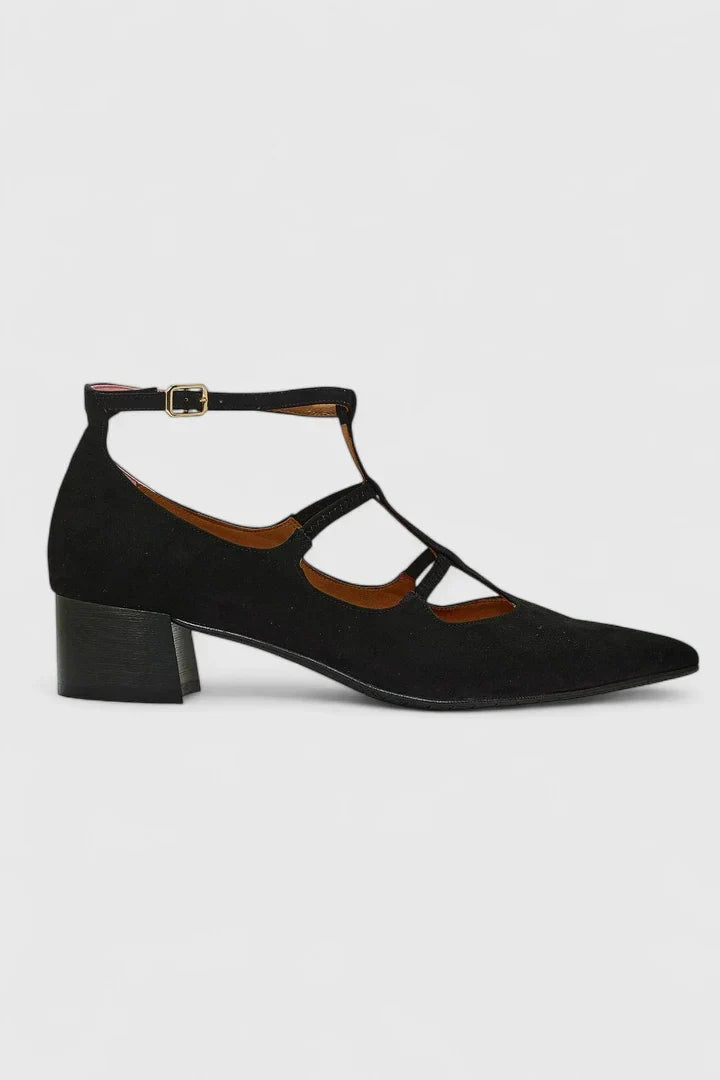 Women's orthopedic comfort heels, stylish pumps providing all-day foot support. Elegant design for work or evening.