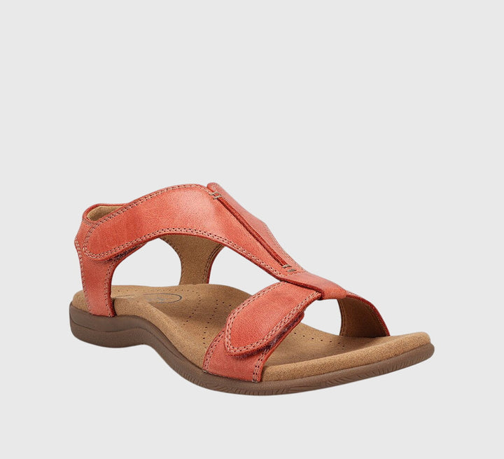 Slip-on orthopedic sandals for women offering arch support and foot pain relief.