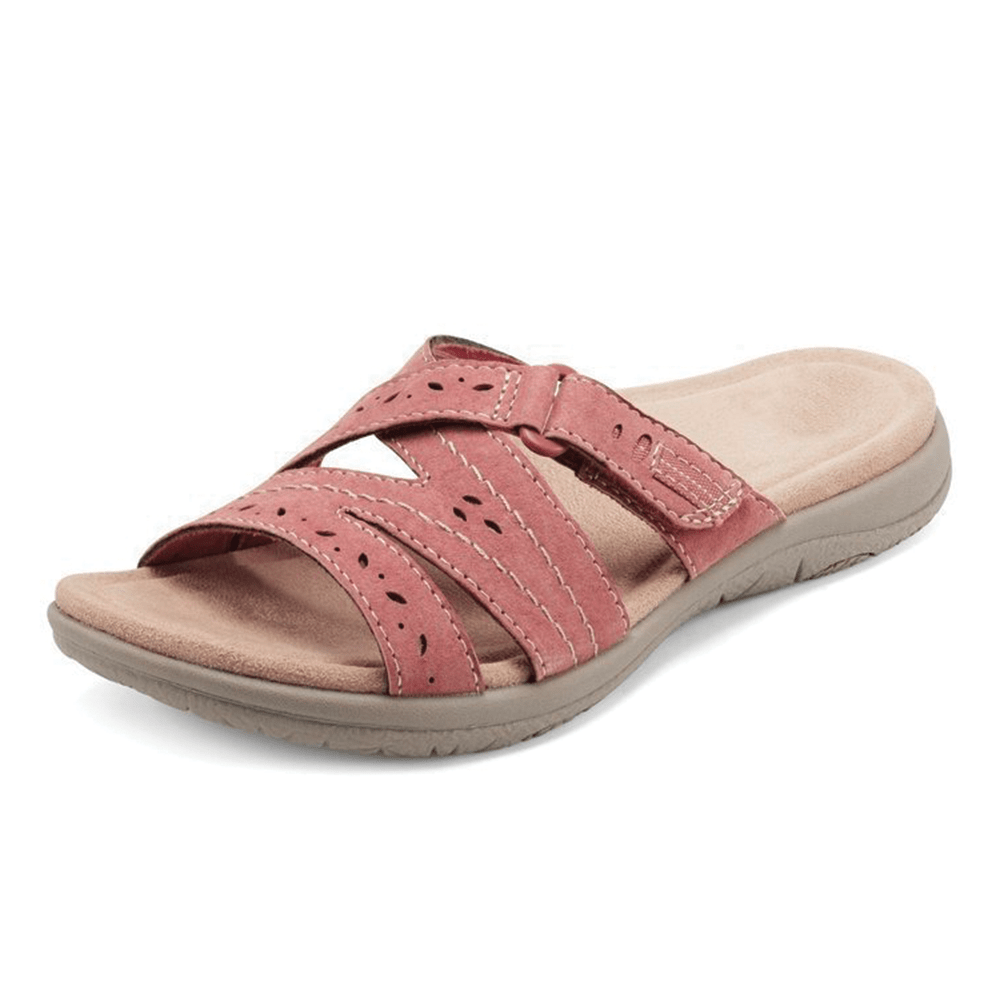 Comfortable women's orthopedic sandals with a wide toe box, providing excellent arch support for all-day wear & relief.