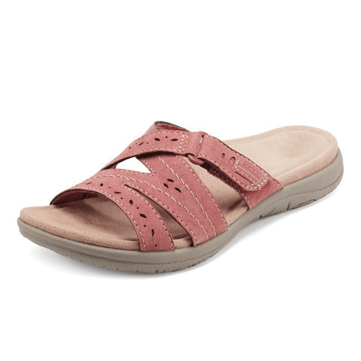 Comfortable women's orthopedic sandals with a wide toe box, providing excellent arch support for all-day wear & relief.