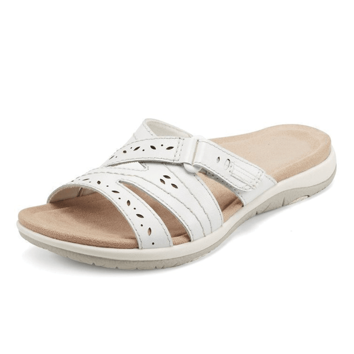 Women's supportive orthopedic sandals offering comfort, arch support, and wide toe box for summer & foot pain relief.