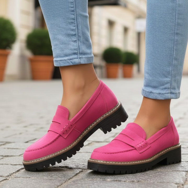 Modern women's orthopedic loafers featuring cushioned insoles for all-day ergonomic comfort and support.