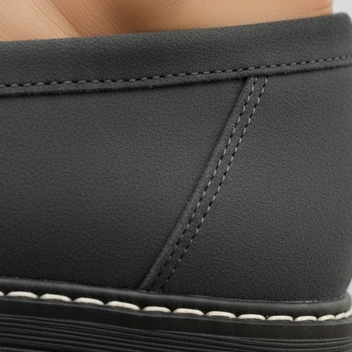Cushioned women's orthopedic loafers providing ergonomic comfort and foot support for everyday wear.