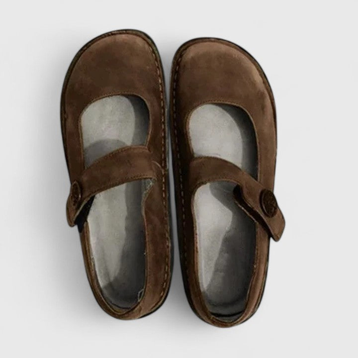 Therapeutic women's orthopedic shoes, Mary Jane style, offering superior arch support & comfort.
