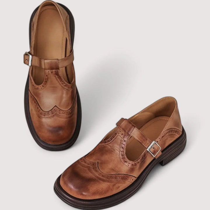 Elegant women's Mary Jane flats, orthopedic design for comfort, support, and stylish everyday wear.