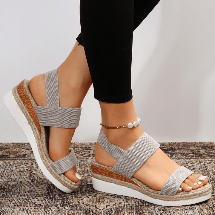 Women's orthopedic platform sandals, offering arch support, comfort, and chic style.