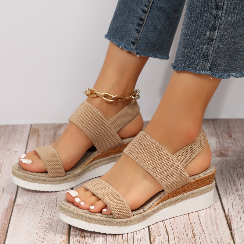 Orthopedic women's platform sandals, ensuring comfortable footwear with essential foot support.