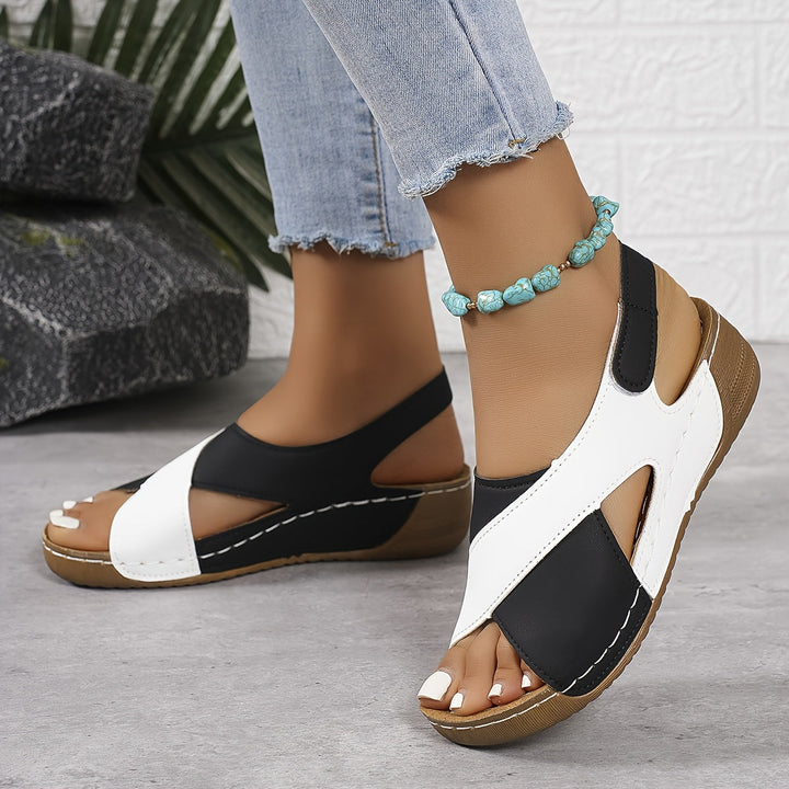 Supportive women's orthopedic sandals, adjustable, with deep arch support for all-day comfort & style.