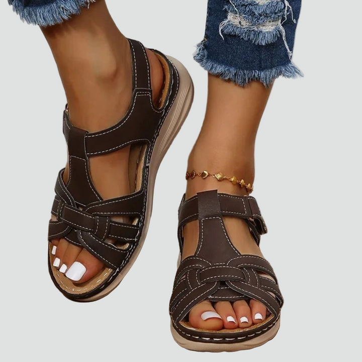 Women's orthopedic Velcro strap sandals, perfect for comfortable daily wear.