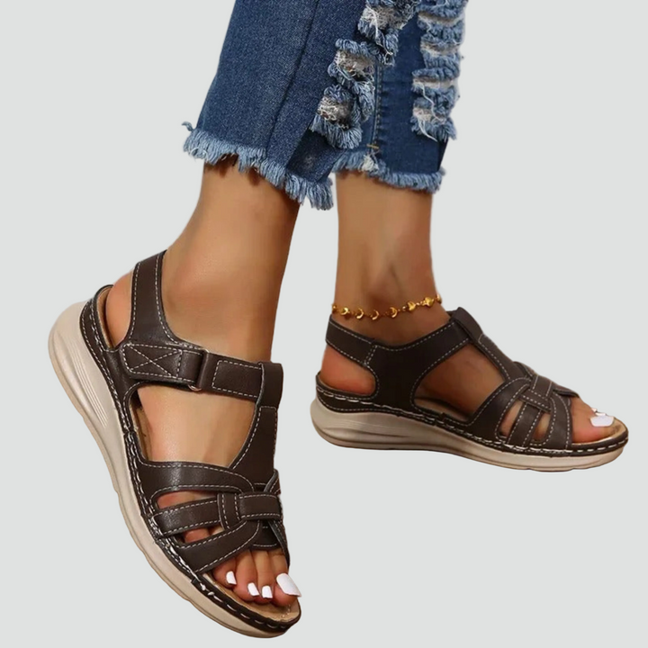 Adjustable Velcro women's orthopedic sandals for ultimate daily comfort, open-toe & supportive.