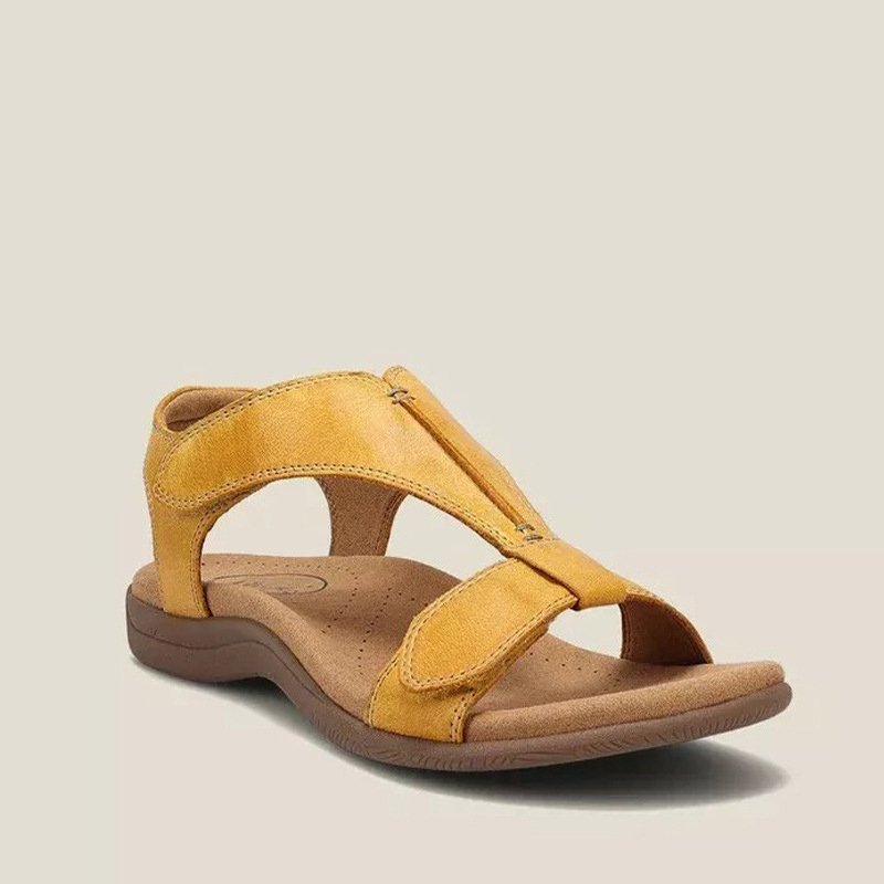 Adjustable ladies' orthopedic sandals for walking, providing cushioned comfort & arch support.