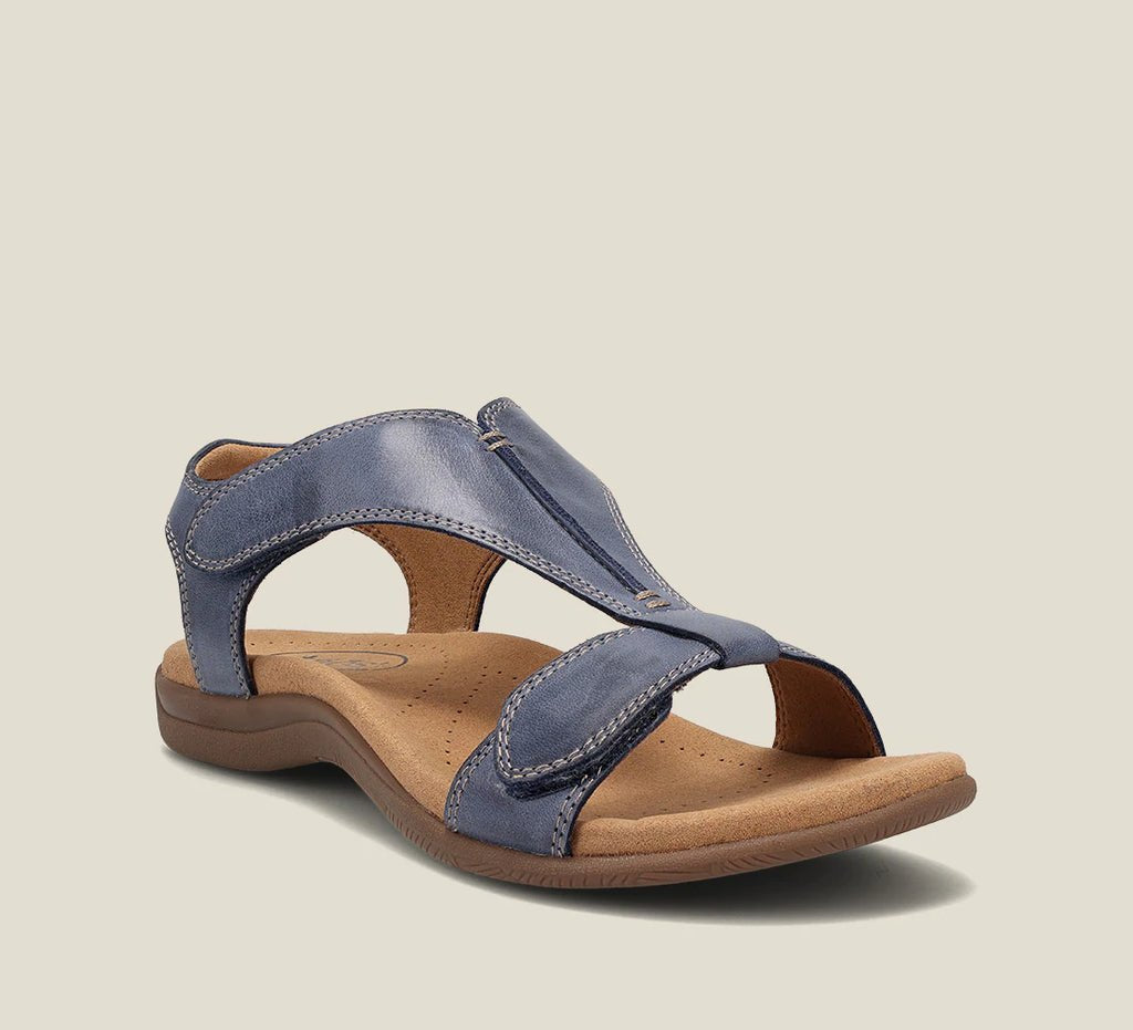 Women's casual open-toe sandals with adjustable straps, cushioned footbed & orthopedic arch support.