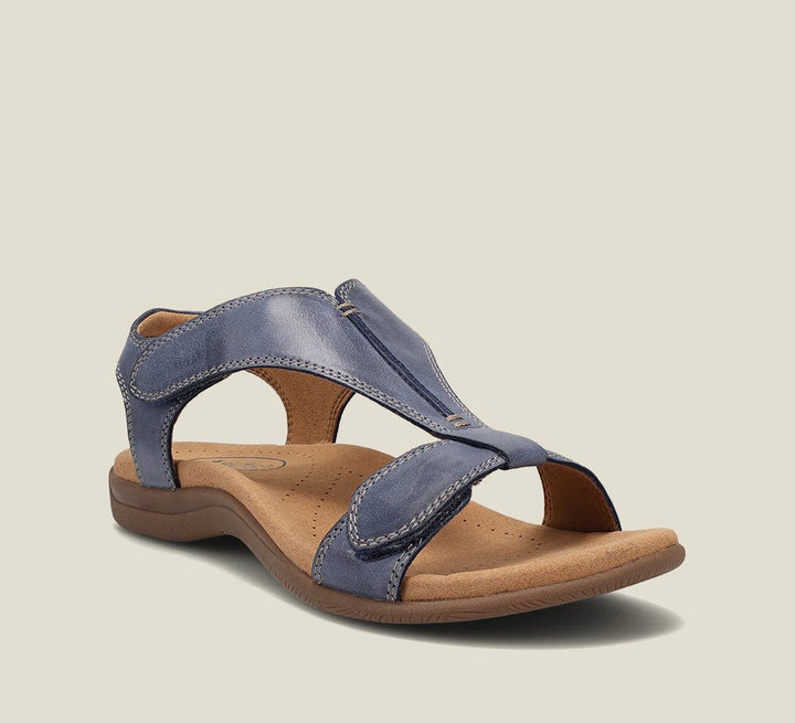 Women's casual open-toe sandals with adjustable straps, cushioned footbed & orthopedic arch support.