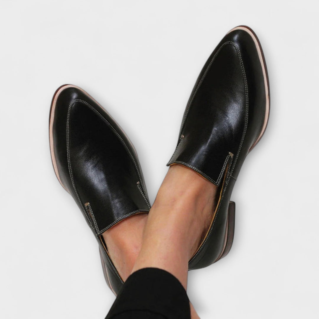 Women's orthopedic slip-on loafers for all-day comfort & foot support. Elegant classic design for casual or dress wear.