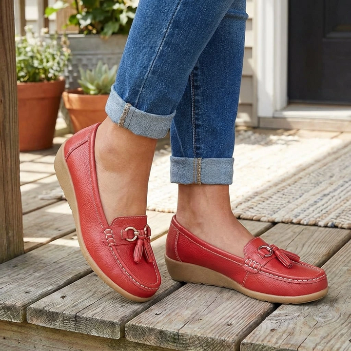 Women's orthopedic slip-on loafers for all-day cushioned comfort & support.