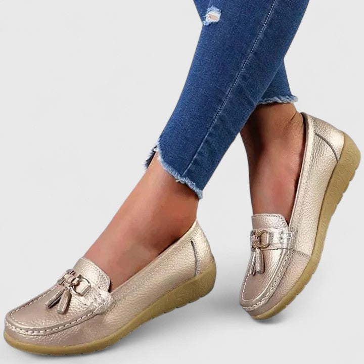 Premium women's orthopedic slip-on shoes, offering plush cushioning for daily wear.