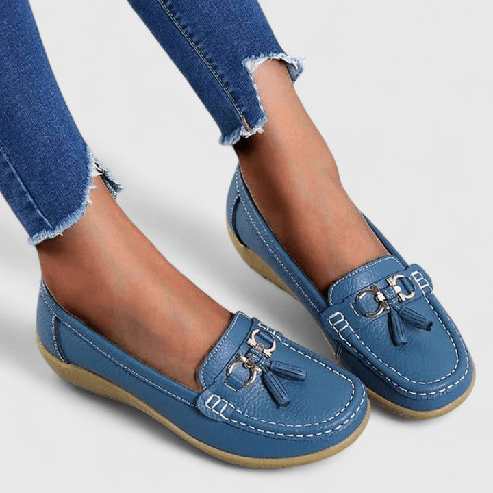 Elegant formal loafers for women, offering orthopedic support & easy slip-on convenience.