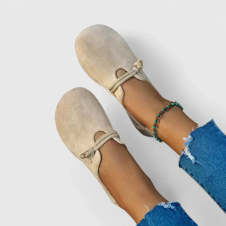 Supportive women's orthopedic footwear, cushioned slip-on loafers providing ultimate all-day comfort.