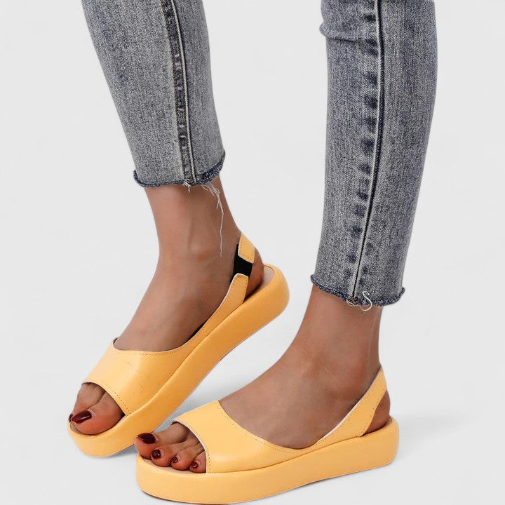 Women's comfort sandals: slip-on, orthopedic, with excellent arch support & cushioning.