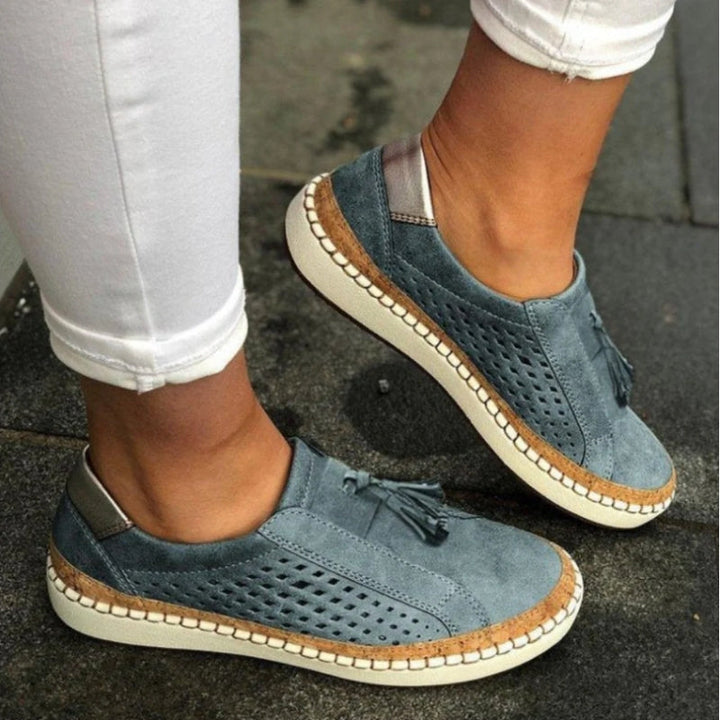 Casual women's orthopedic slip-on shoes with advanced arch support. Comfortable & breathable for daily walking.