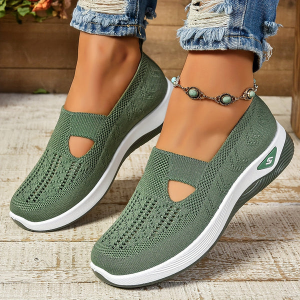 Women's orthopedic slip-on sneakers for casual comfort, ideal for walking.