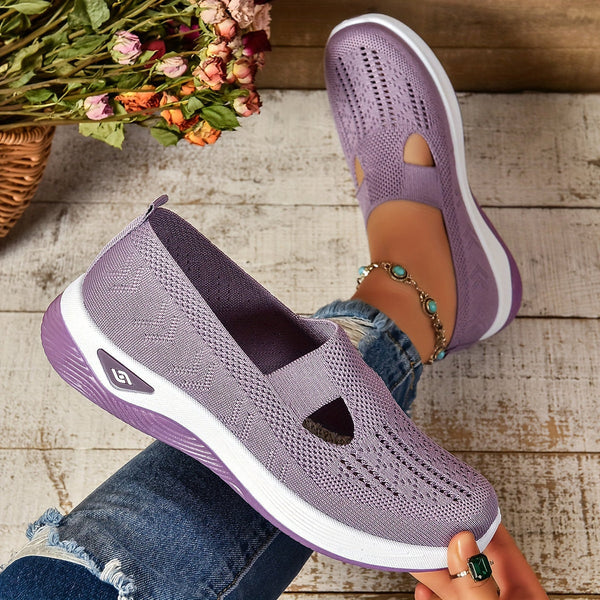 Women's casual walking slip-on sneakers with orthopedic support, ensuring comfort during daily activities.