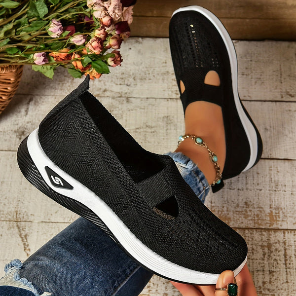 Comfortable women's orthopedic walking sneakers, slip-on design for easy on/off and daily support.