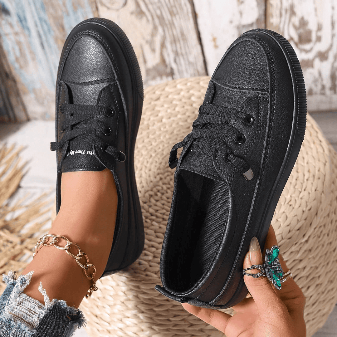 Off-white women's orthopedic platform sneakers, supportive & comfortable for all-day wear.