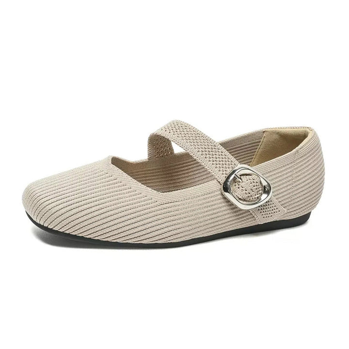 Women's orthopedic square toe Mary Jane flats, perfect for all-day comfort and casual style.