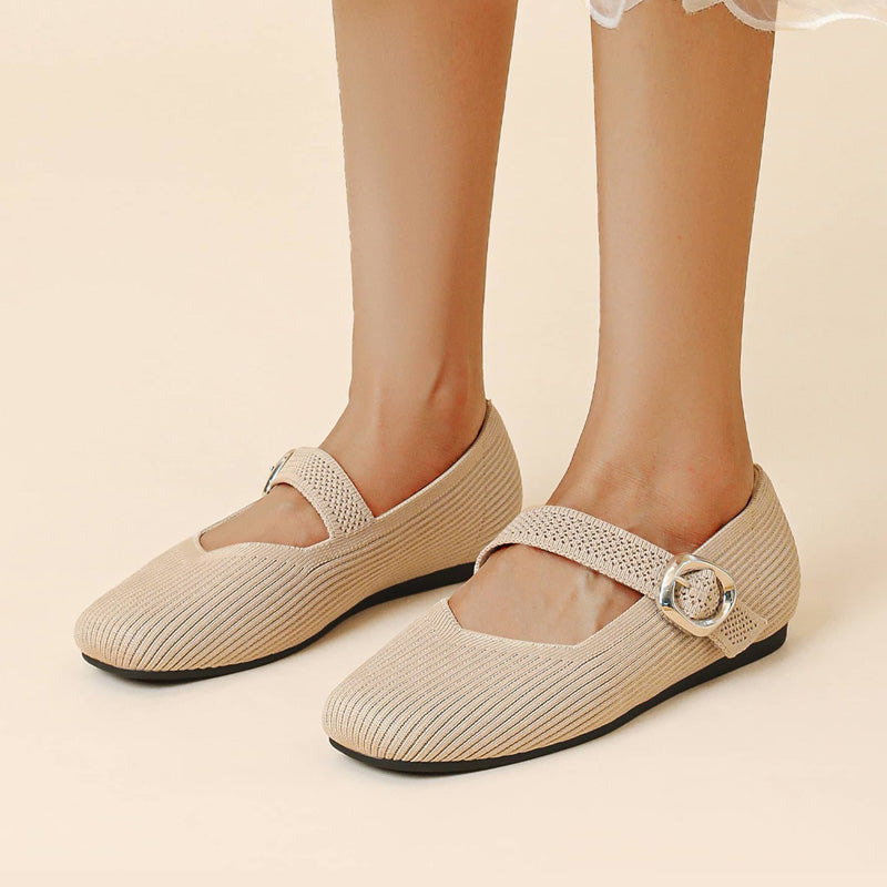 Enjoy all-day comfort with these women's orthopedic square toe Mary Jane casual flats.