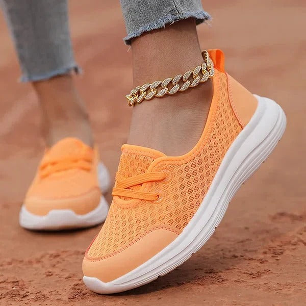 Casual women's walking shoes engineered for foot pain relief, arch support, and all-day comfortable wear.