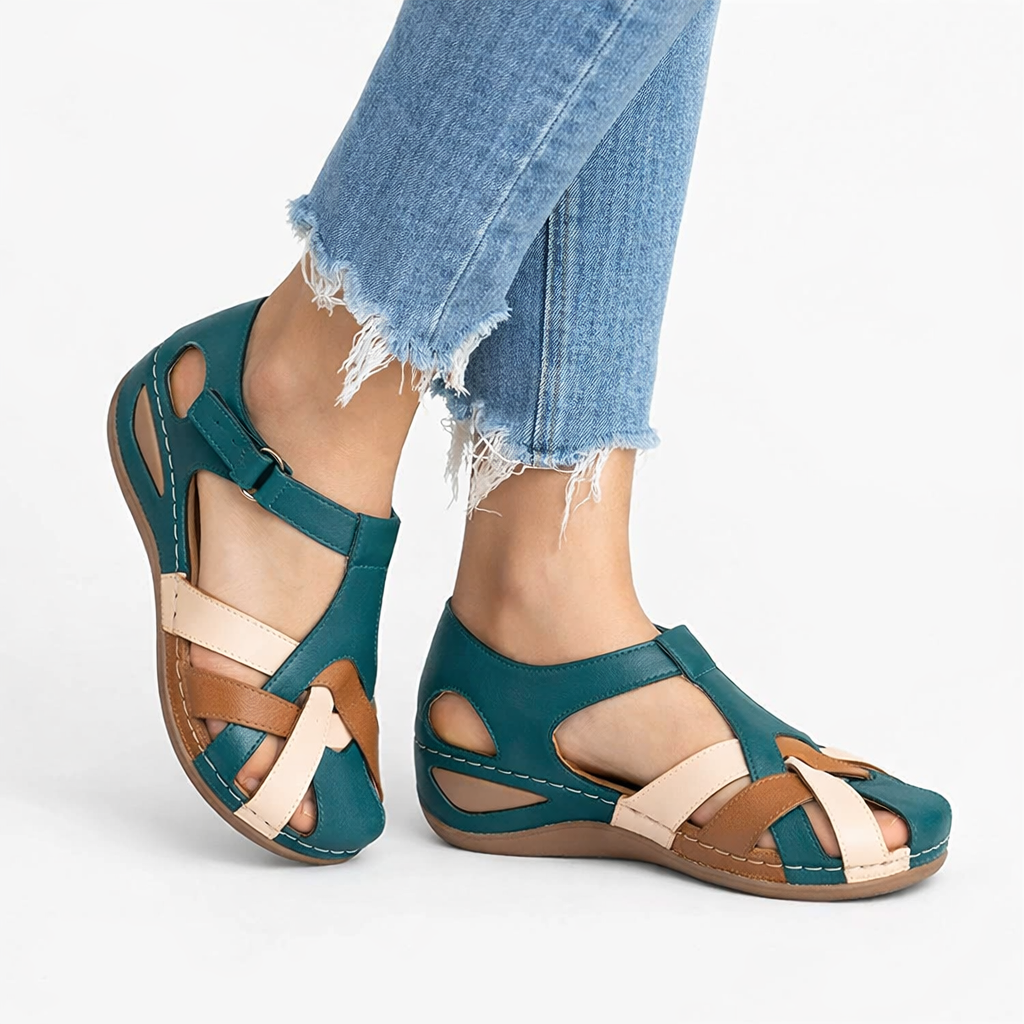Comfortable women's wedge sandals with orthopedic support. Ideal for casual summer style & foot health.