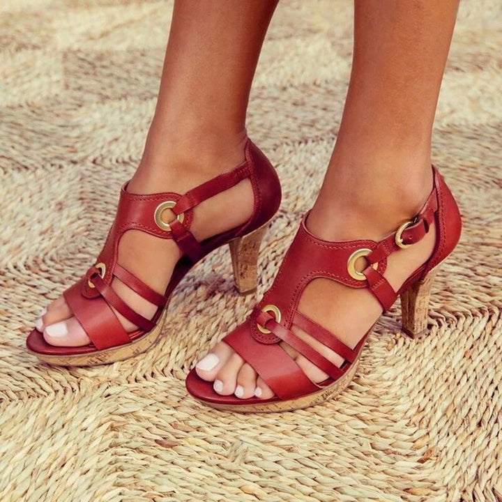 Women's wedge sandals with adjustable straps & orthopedic arch support for comfort.