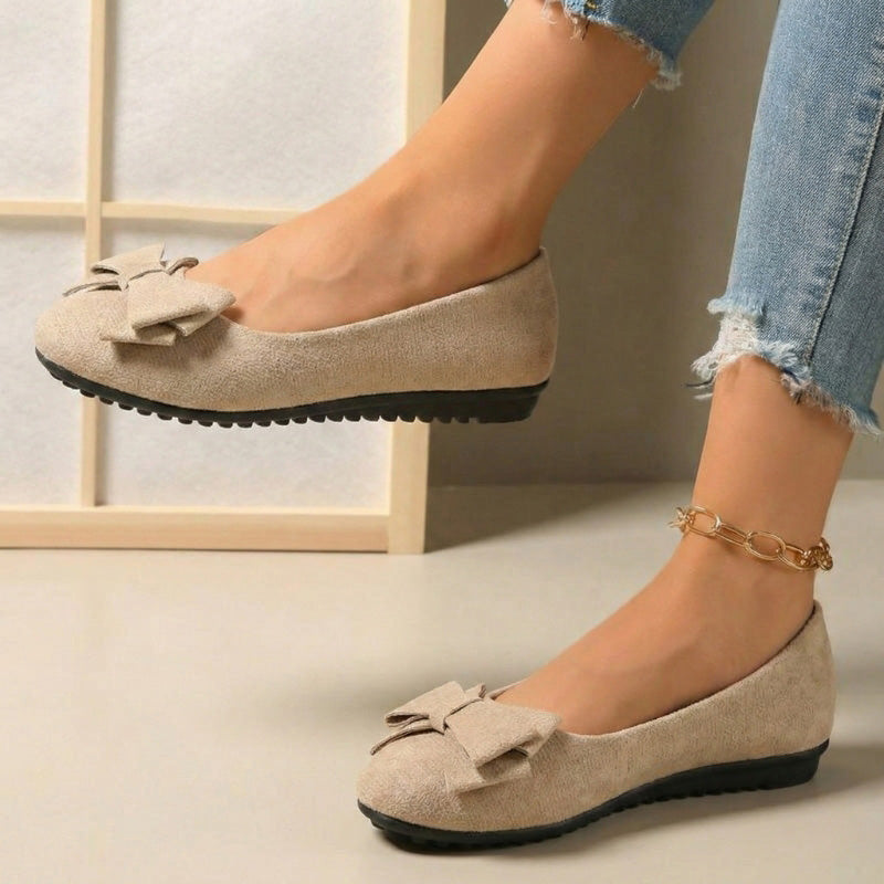 Orthopedic wide fit ballet flats, women's comfortable shoes for all-day foot health.