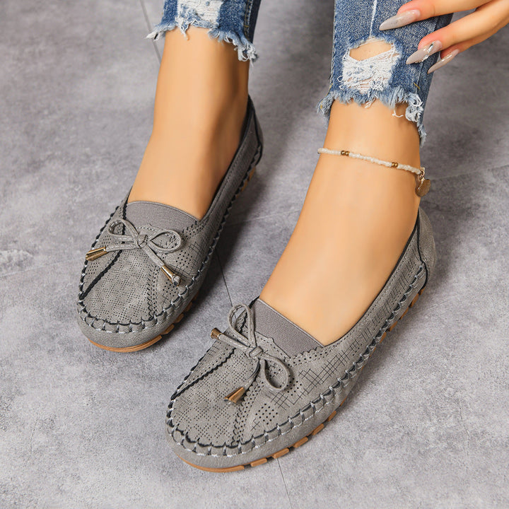 Stylish brown women's orthopedic wide fit loafers with cushioned comfort, ideal for daily wear.