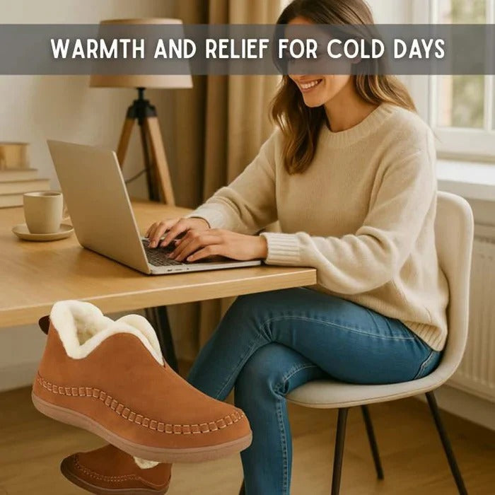 Stylish women's winter comfort shoes, slip-on, warm lining, and orthopedic cushioning for daily wear.