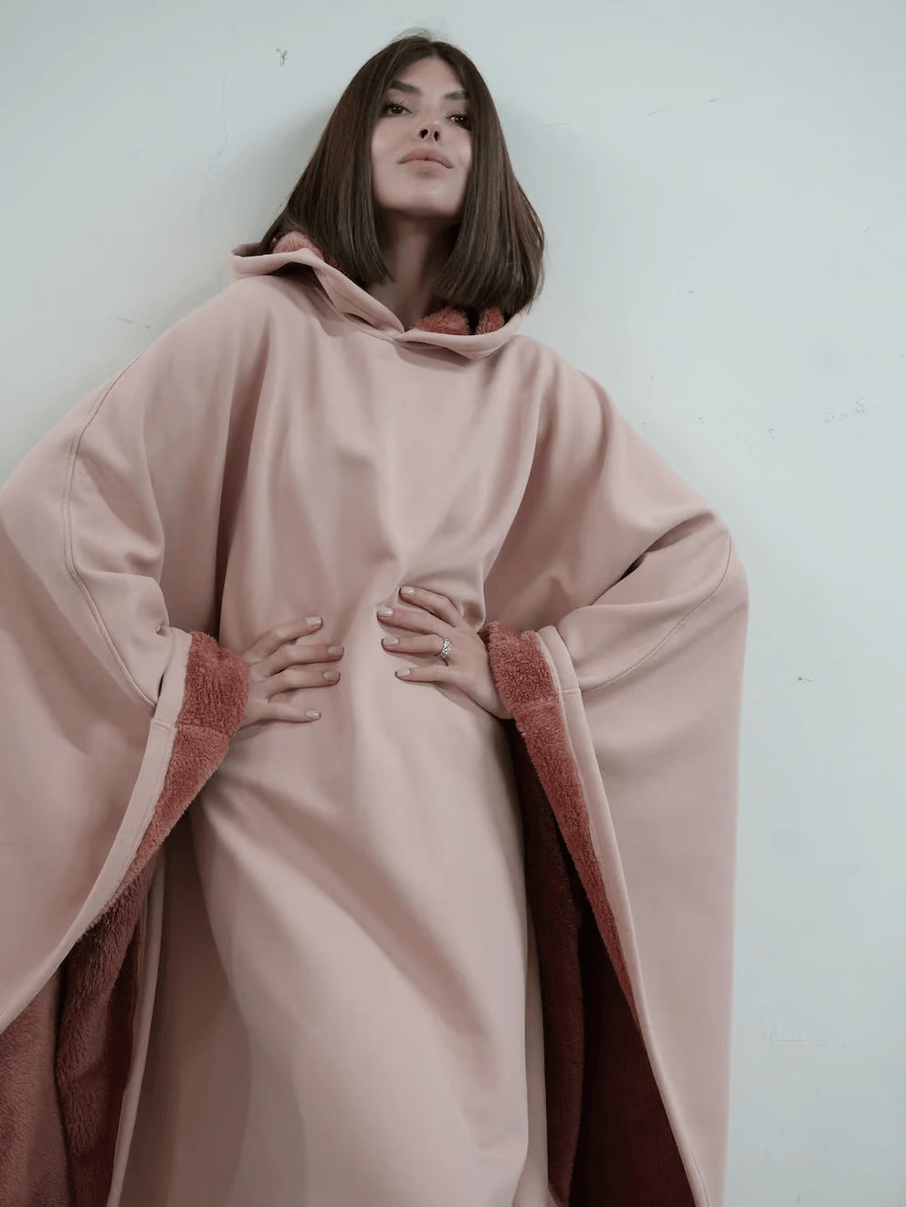 Warm relaxation wear, oversized women's comfort hoodie.
