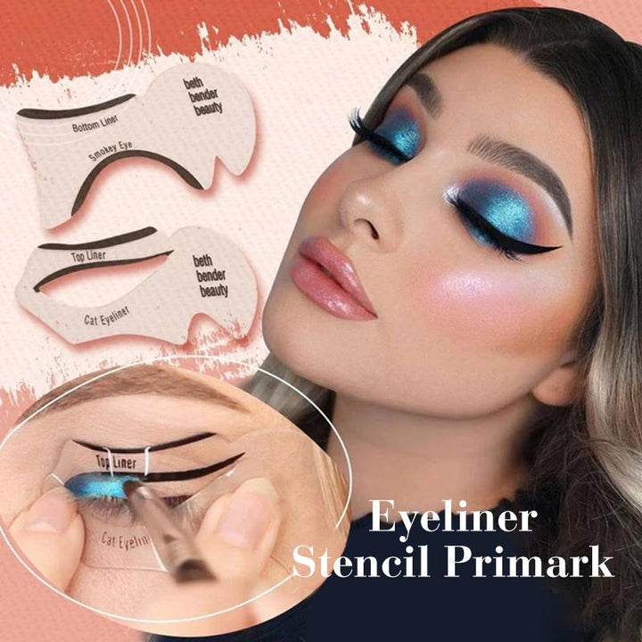 Women's Perfect Eyeliner Stencil Set for flawless cat eye and smokey eye makeup application