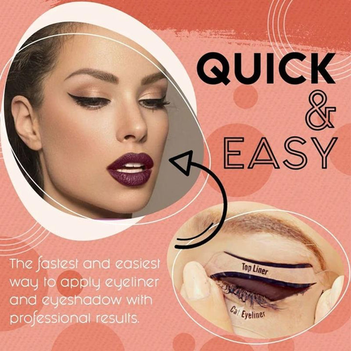 Reusable eyeliner stencil tool for creating precise and even winged eyeliner looks