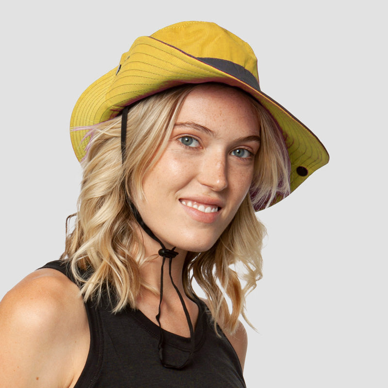 Women's camouflage print foldable sun hat with UV protection, excellent for nature outings