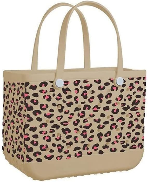 Women's travel-friendly EVA tote, lightweight, washable, and durable for trips.