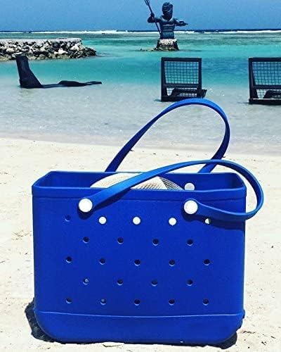 Modern women's EVA tote, large & washable, ideal for carrying beach essentials.